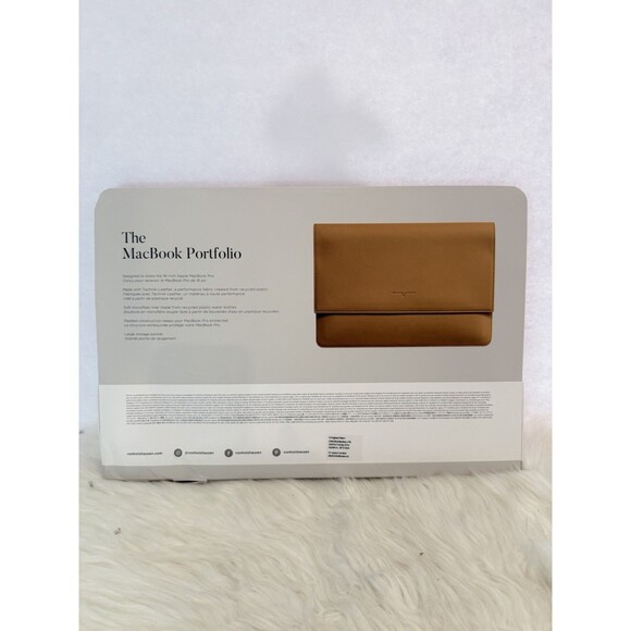 New Von Holzhausen MacBook Portfolio 16" vegan Leather Cover Caramel Brown Apple - Picture 10 of 11